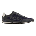 Dark Blue - Side - Boss Mens Saturn Slip-on Trainers