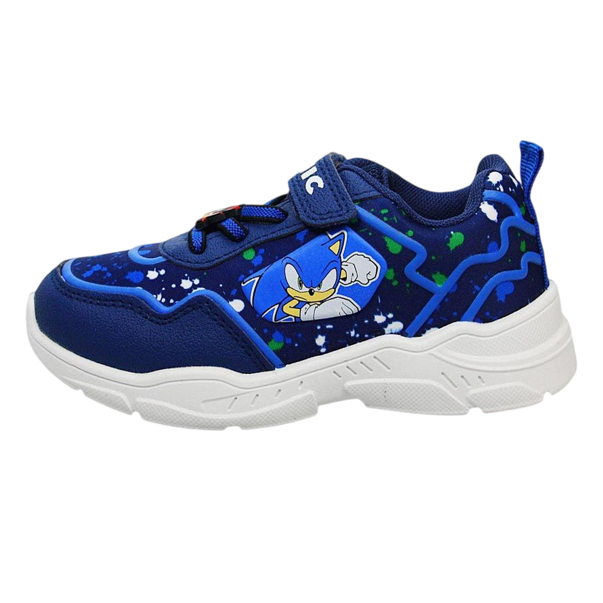 Blue - Back - Sonic The Hedgehog Childrens-Kids Sonic Low Trainers
