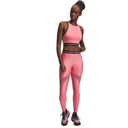 Pink - Side - Under Armour Womens-Ladies Leggings