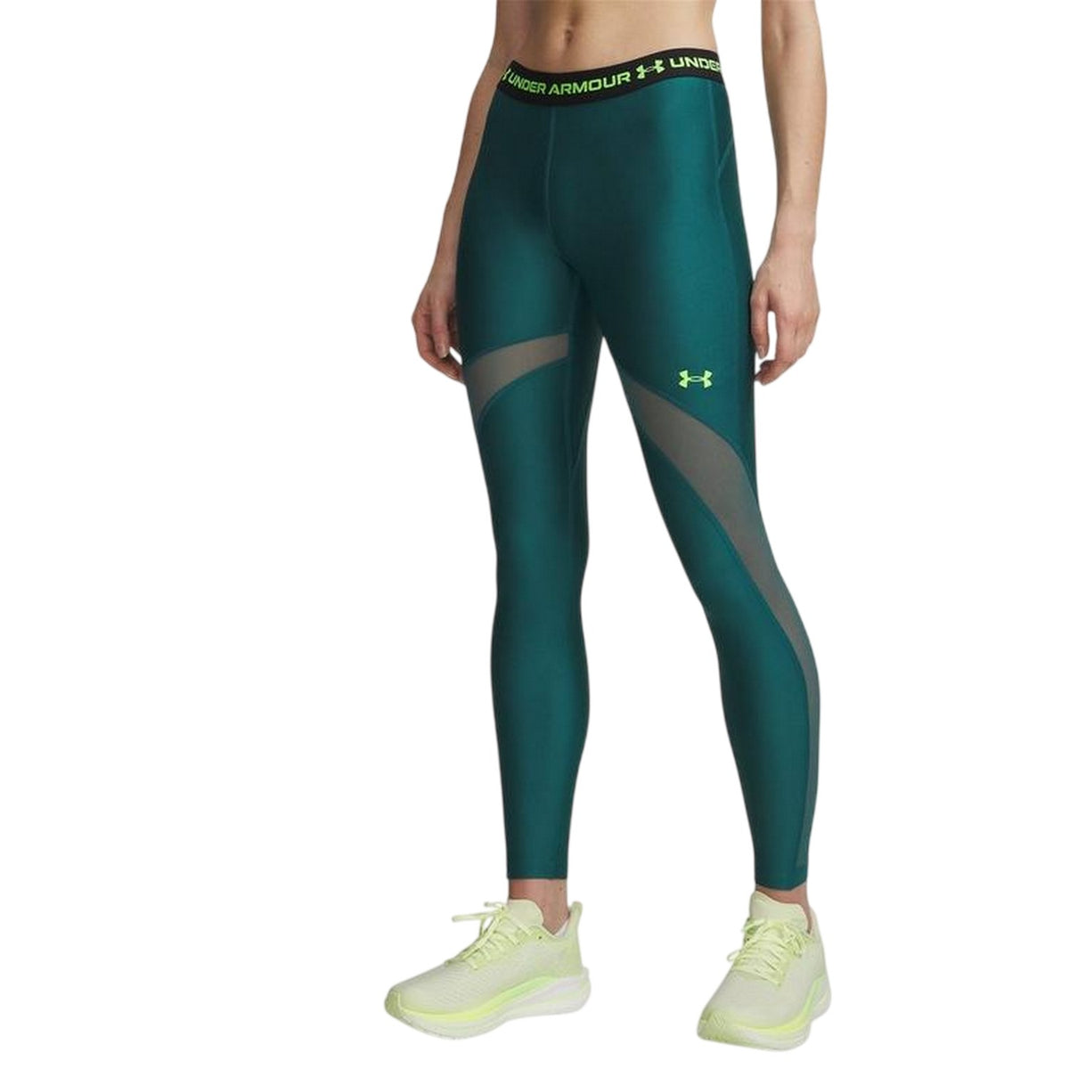 Green-Heather Green - Front - Under Armour Womens-Ladies Leggings