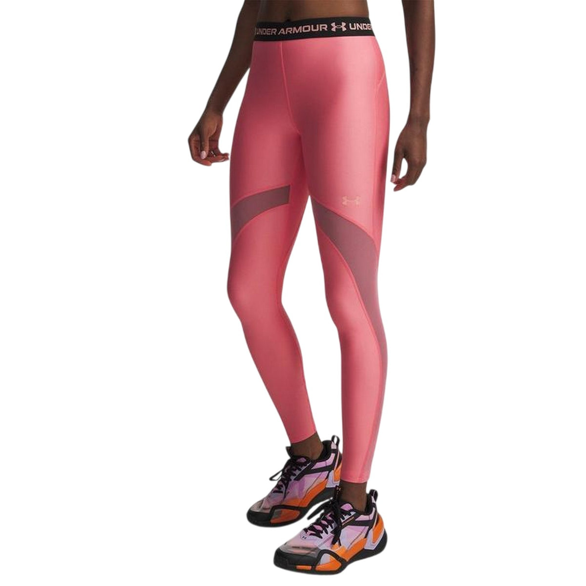 Pink - Front - Under Armour Womens-Ladies Leggings