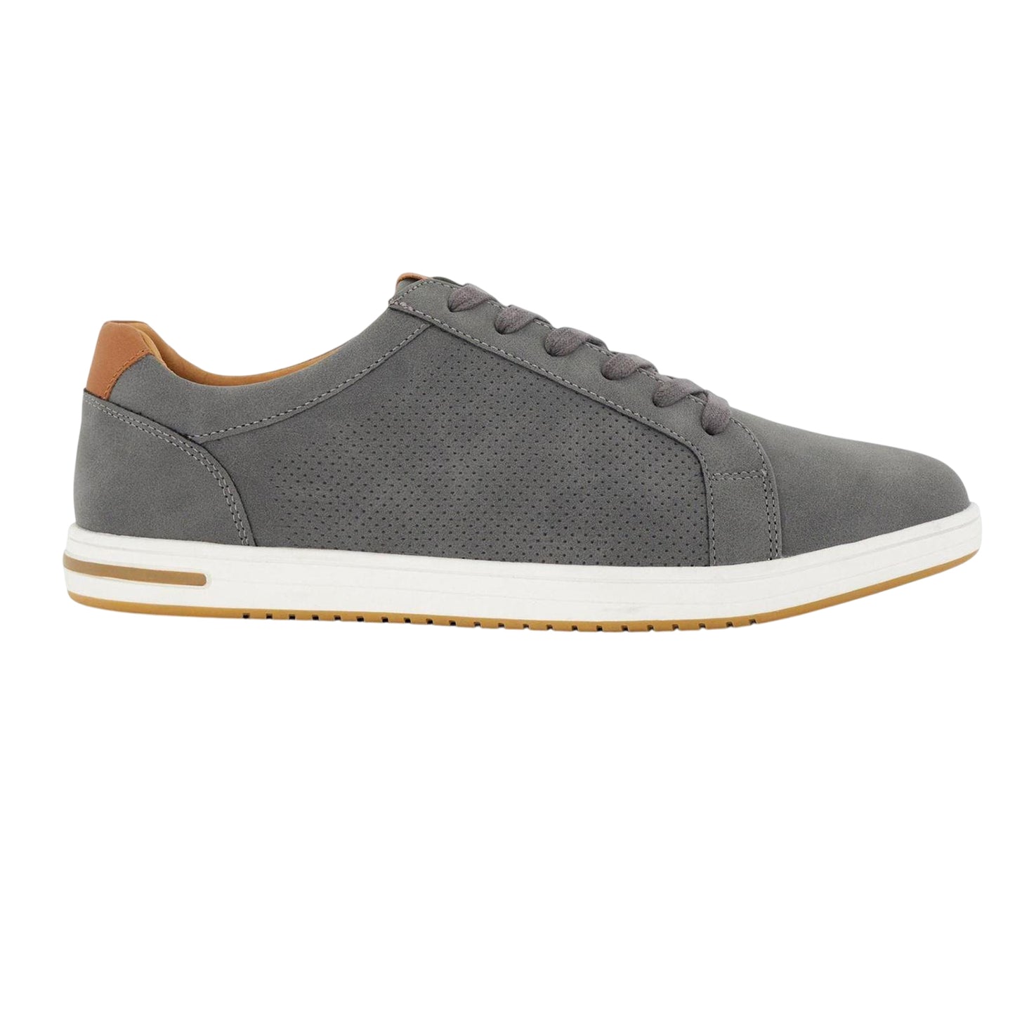 Grey - Front - Dune London Mens Tezzy Canvas Low Cut Trainers