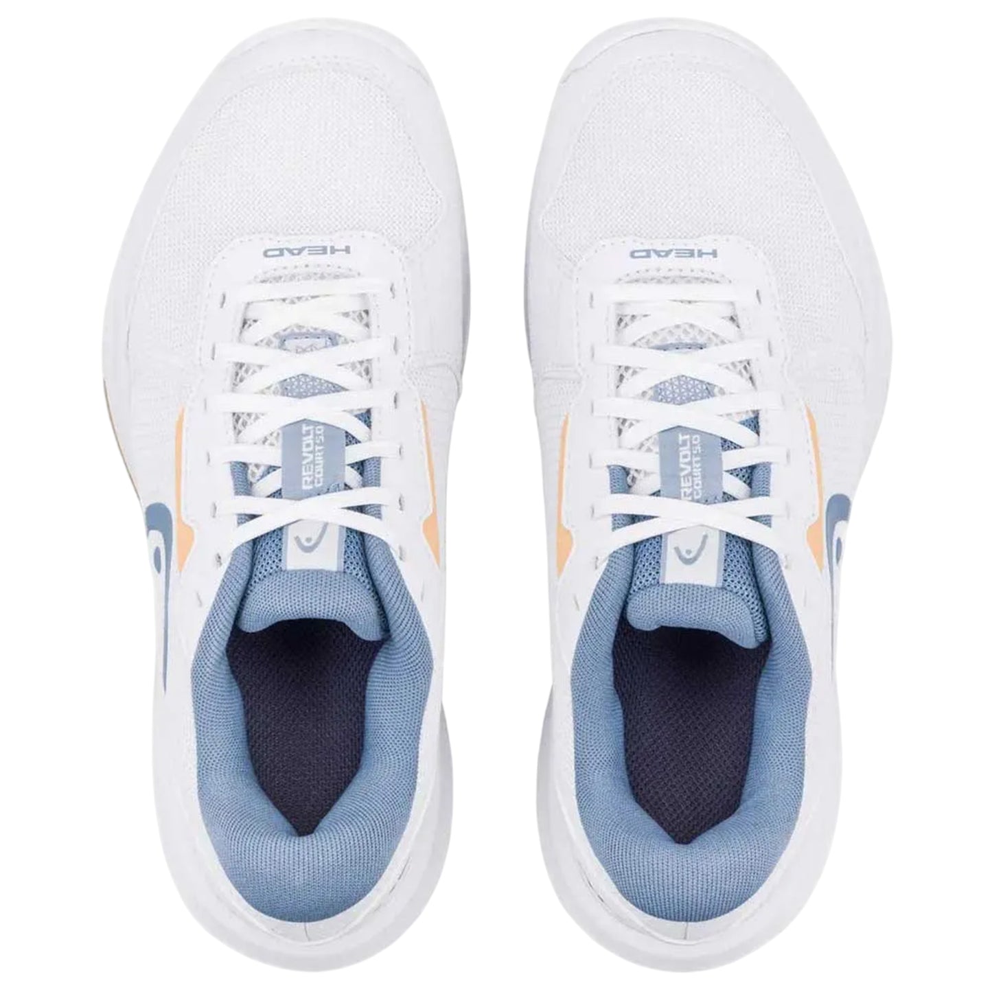 White-Denim - Side - Head Womens-Ladies Revolt Court 5.0 Tennis Shoes