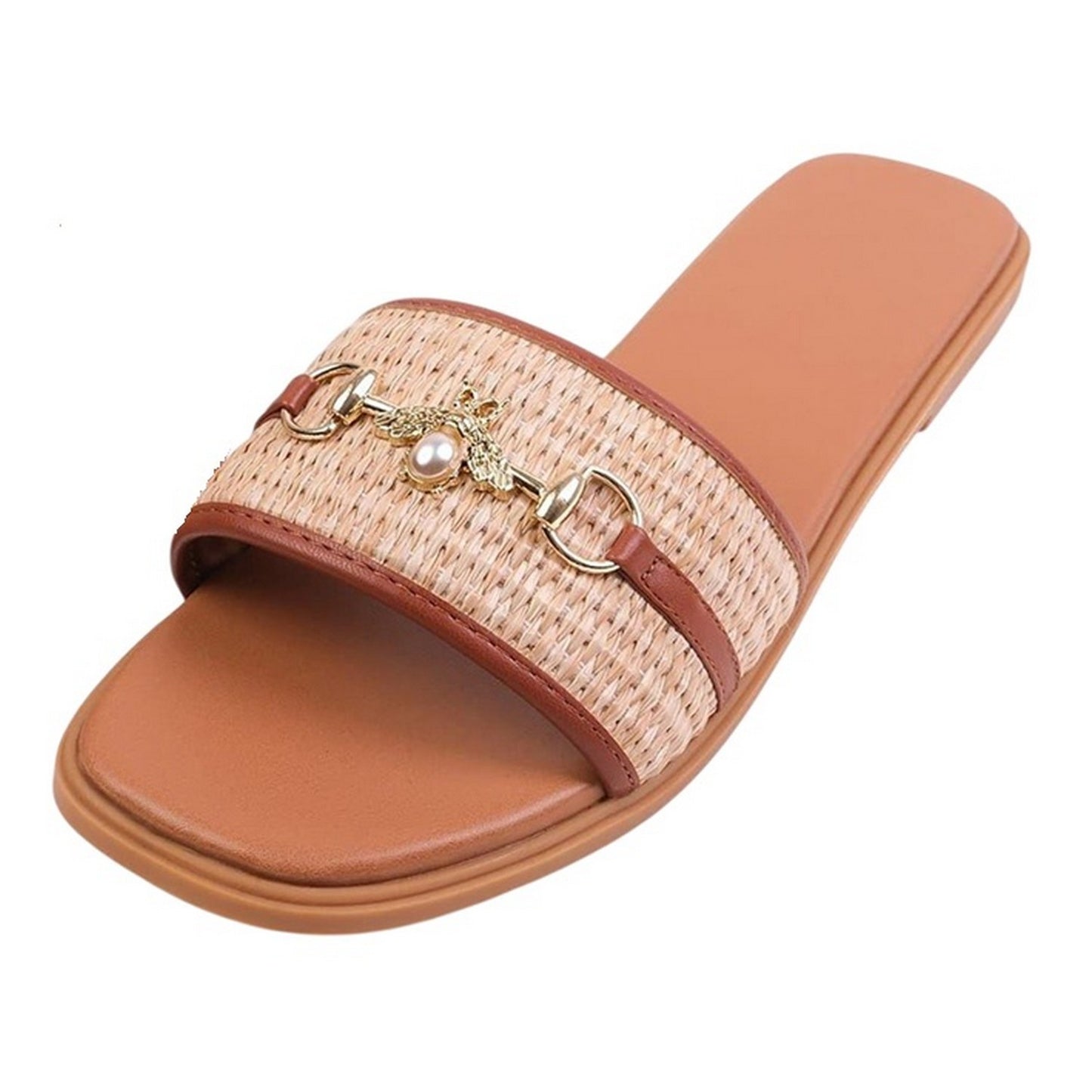 Tan - Back - Where´s That From Womens-Ladies Harmony Flat Slides
