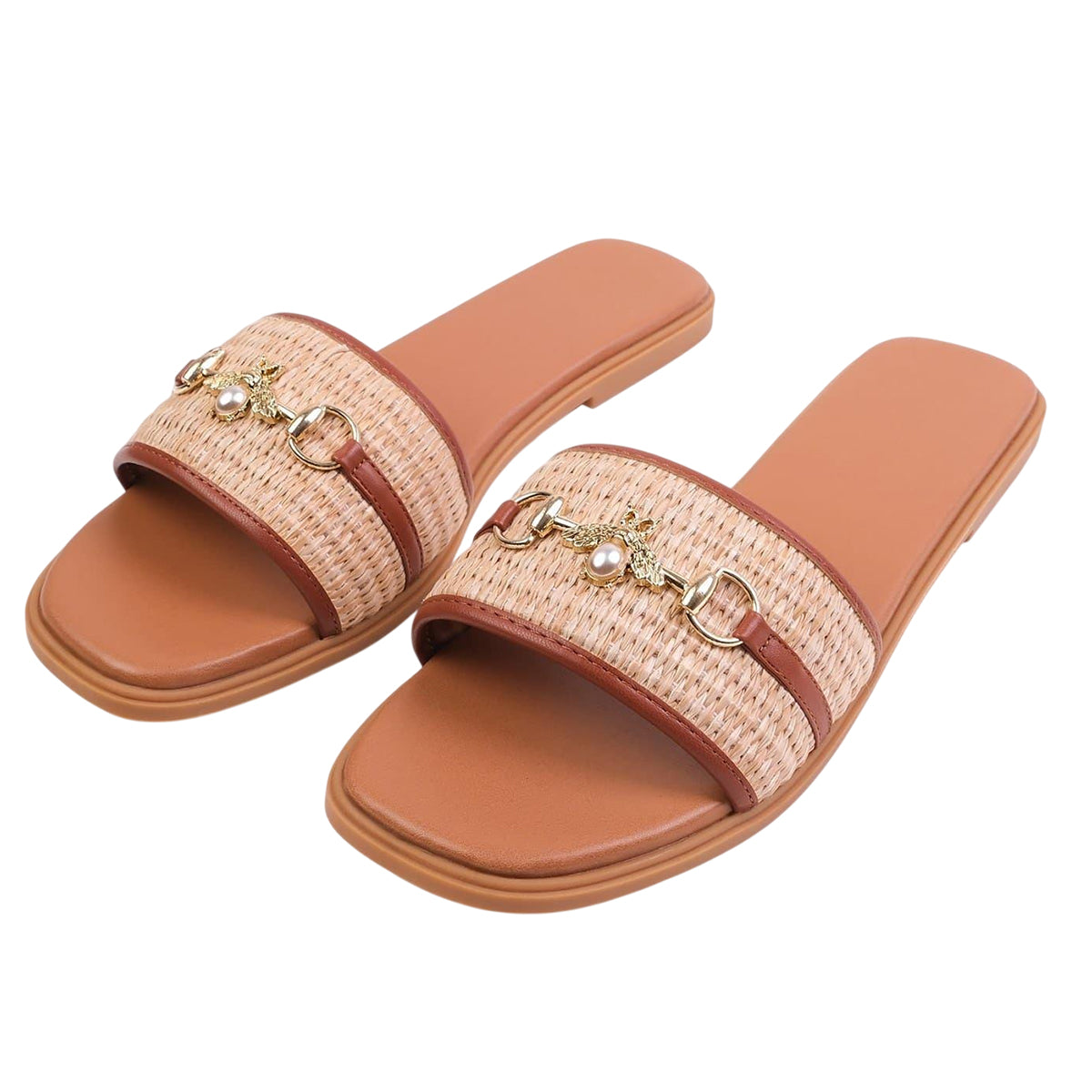Tan - Side - Where´s That From Womens-Ladies Harmony Flat Slides