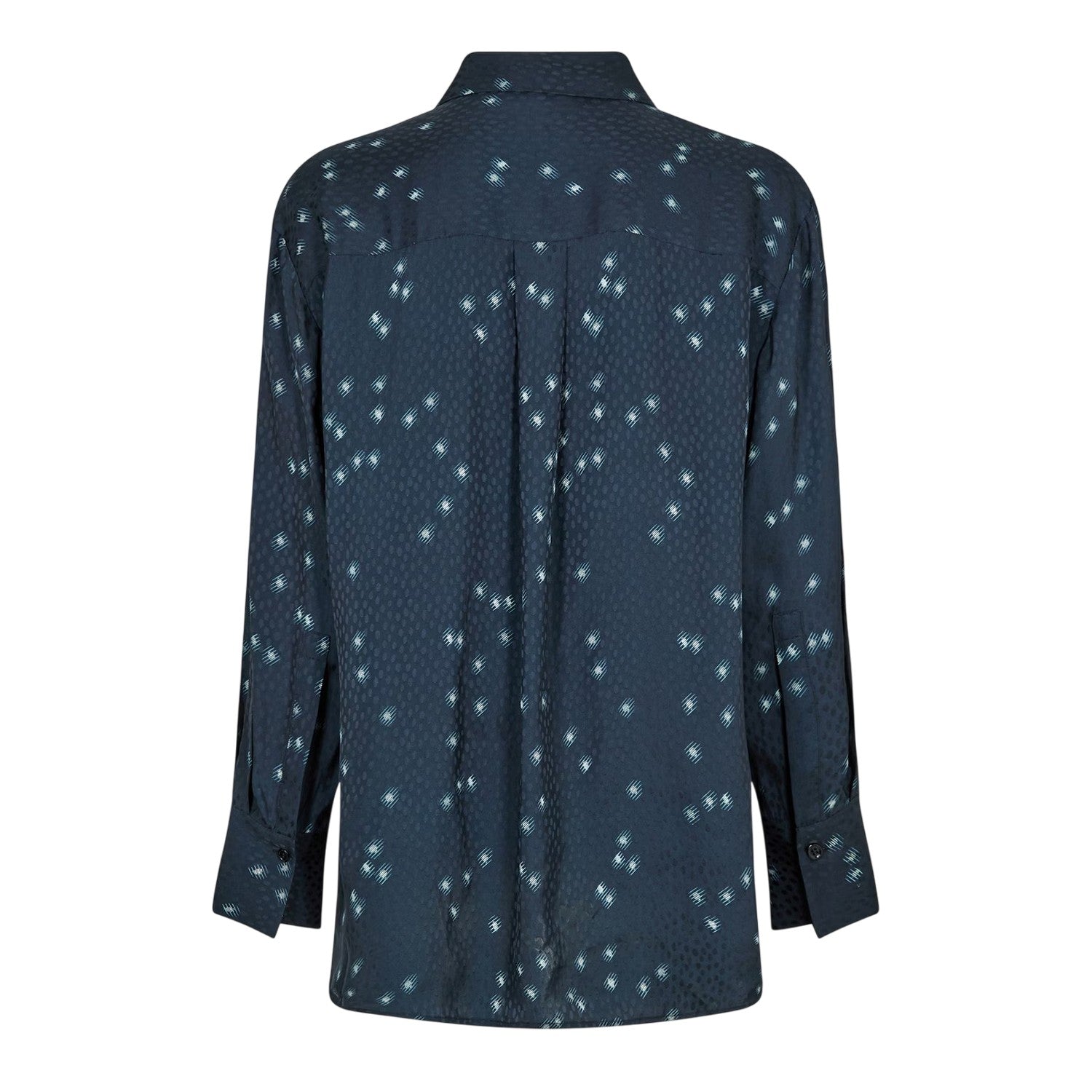 Navy - Back - Boss Womens-Ladies Speckle Regular Blouse