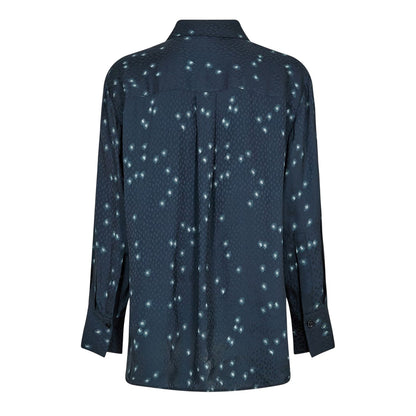 Navy - Back - Boss Womens-Ladies Speckle Regular Blouse