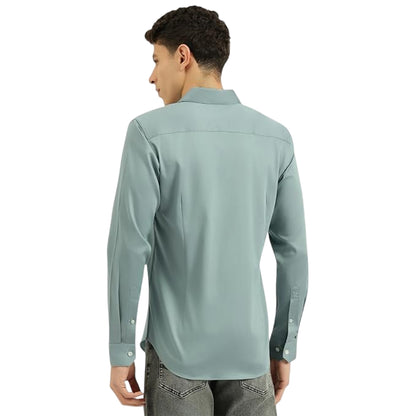 Green - Back - Boss Mens Point Collar Coach Jacket