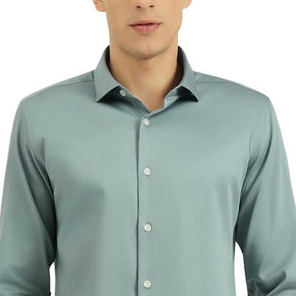 Green - Side - Boss Mens Point Collar Coach Jacket