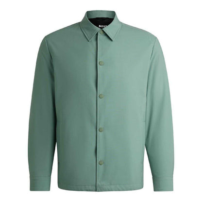 Green - Front - Boss Mens Point Collar Coach Jacket
