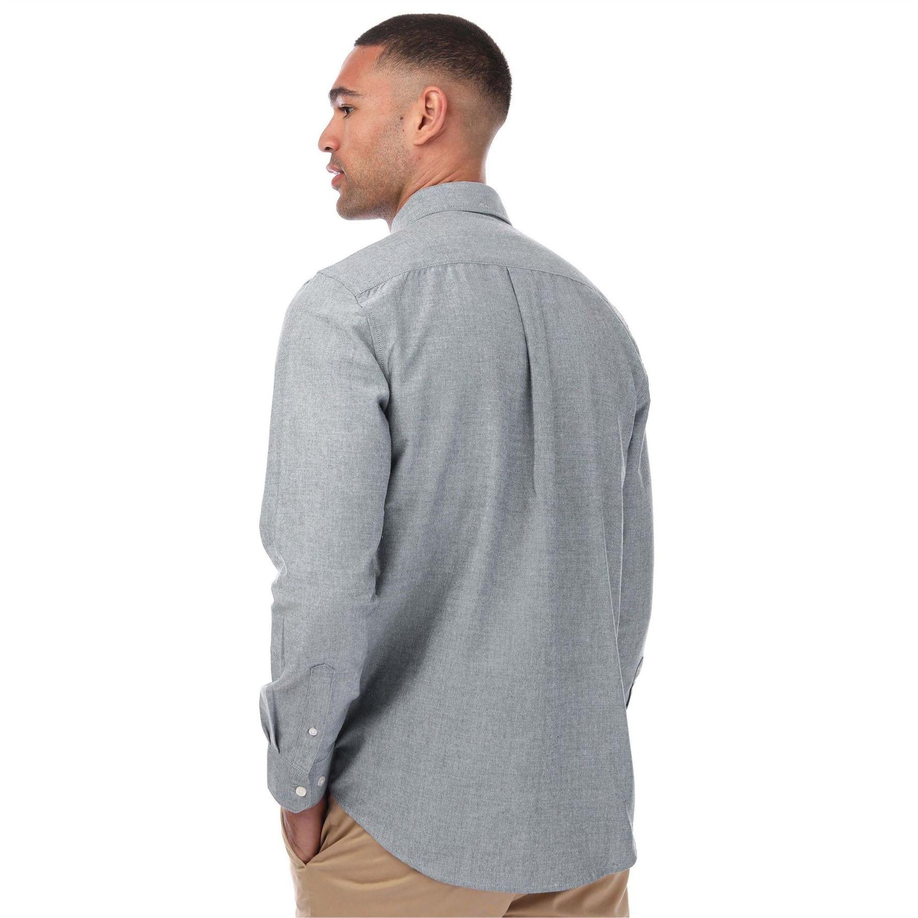 Navy - Back - Farah Mens Drayton Long-Sleeved Shirt