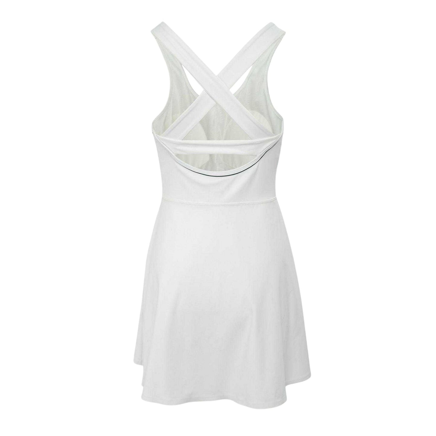 White-Forest Green - Back - Slazenger Womens-Ladies Flared Scoop Neck T-Shirt Dress