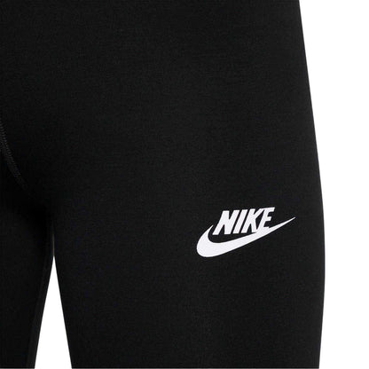 Black-White - Side - Nike Girls Sportswear Essential Fitted Leggings