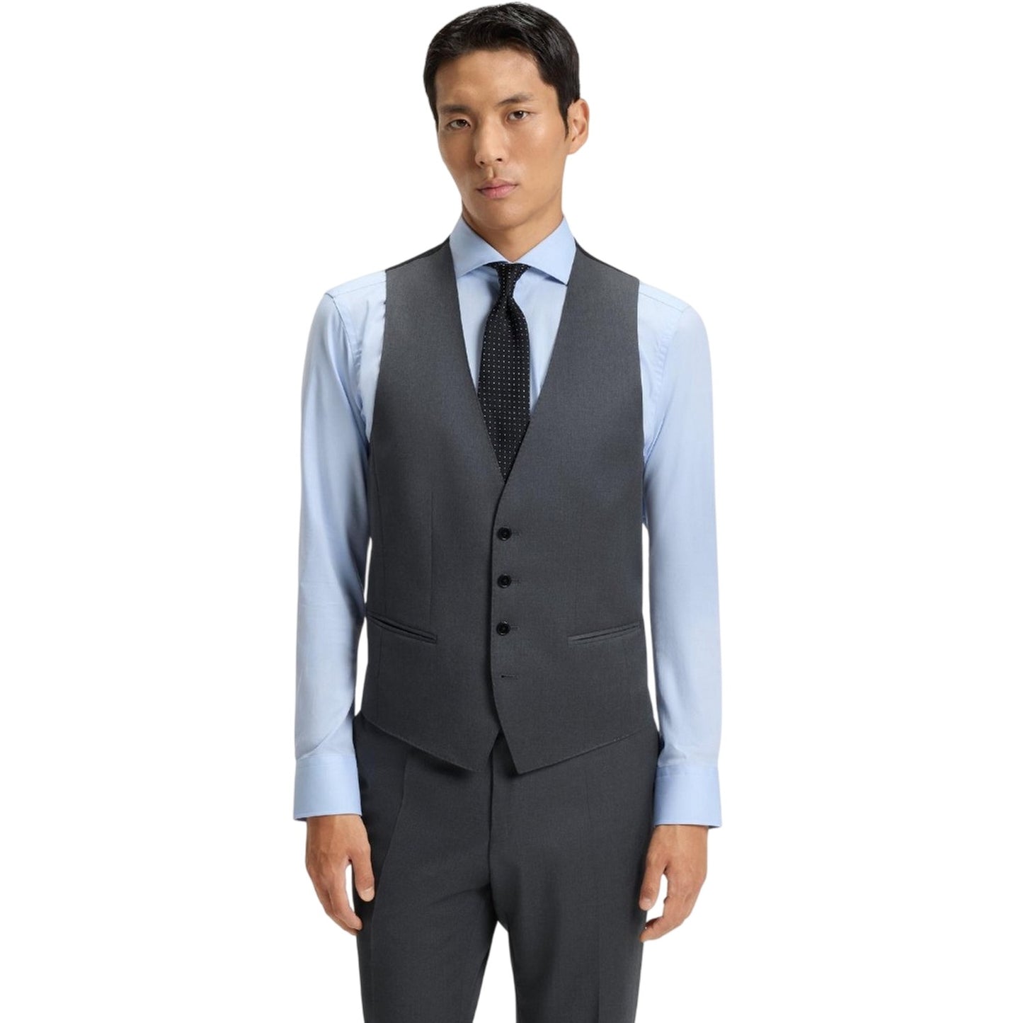 Dark Grey - Lifestyle - Boss Mens Plain Waistcoat
