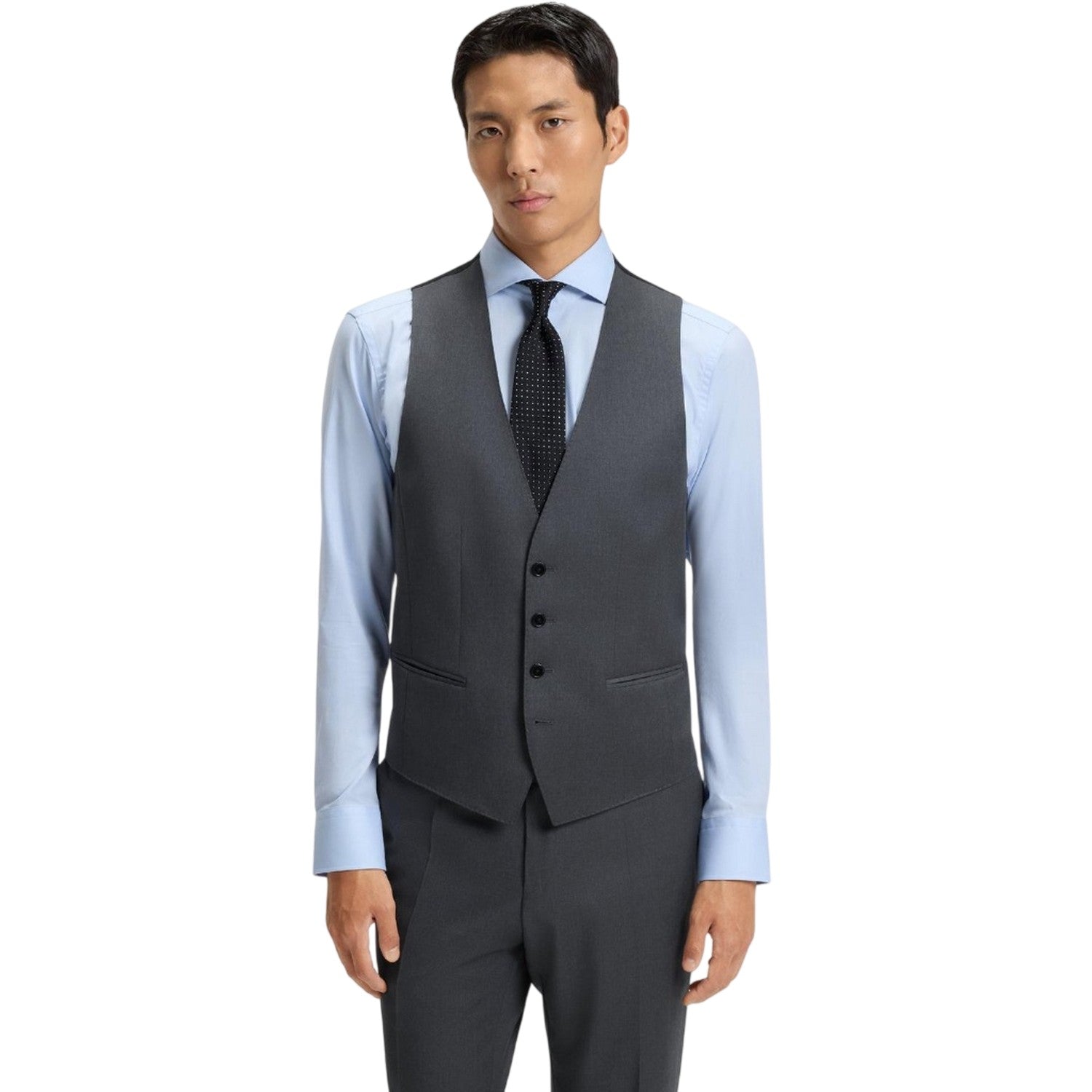 Dark Grey - Lifestyle - Boss Mens Plain Waistcoat