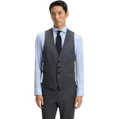 Dark Grey - Lifestyle - Boss Mens Plain Waistcoat