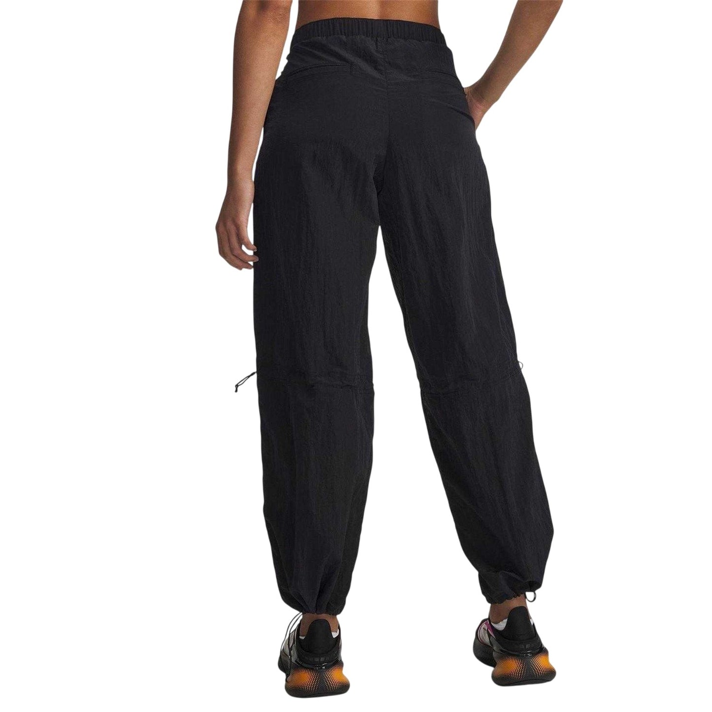 Black-White - Back - Under Armour Womens-Ladies Rival Woven Trousers