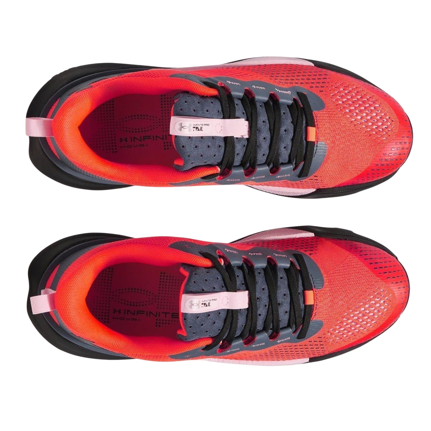 Red - Side - Under Armour Mens Infinity Running Trainers