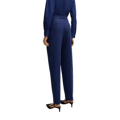 Blue - Back - Boss Womens-Ladies Tabitha High Rise Chinos