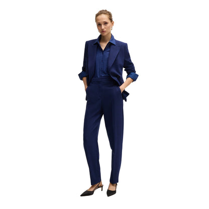 Blue - Lifestyle - Boss Womens-Ladies Tabitha High Rise Chinos