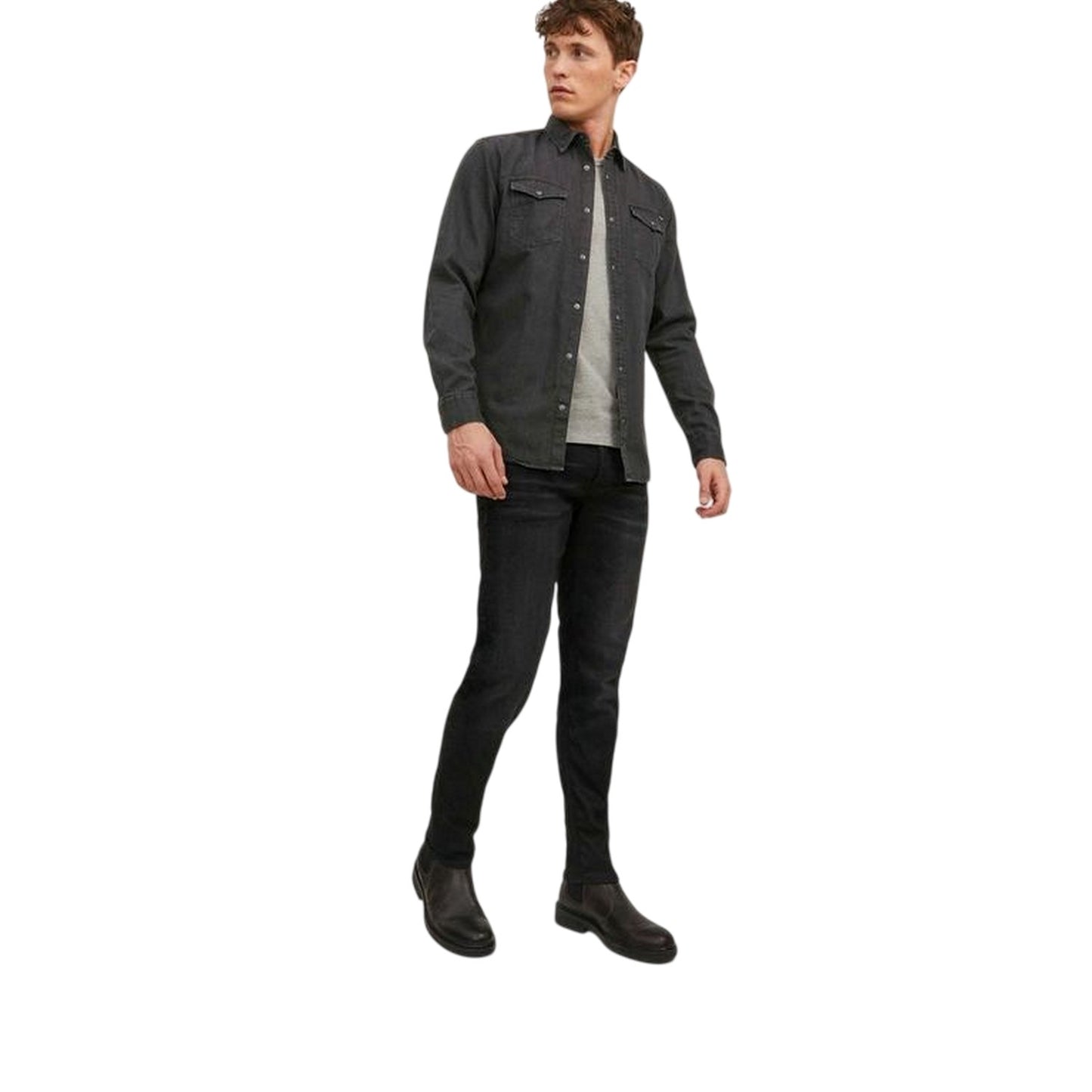 Black Denim - Lifestyle - Jack And Jones Mens Sheridan Chest Pocket Shirt