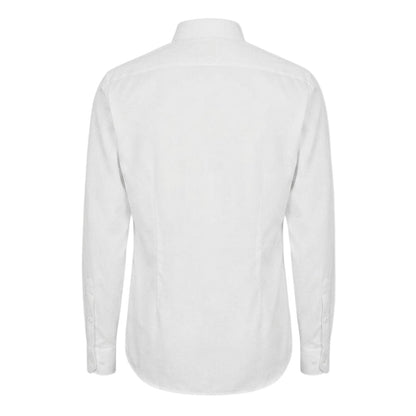 White - Back - Boss Mens Oxford Spread Collar Formal Shirt