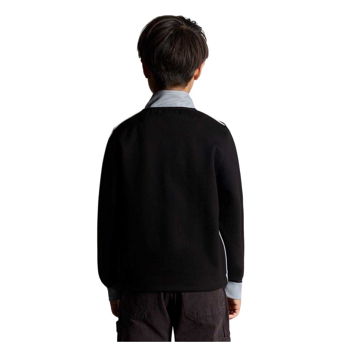 Black - Back - Lyle & Scott Childrens-Kids Colour Block Full Zip Regular Track Jacket