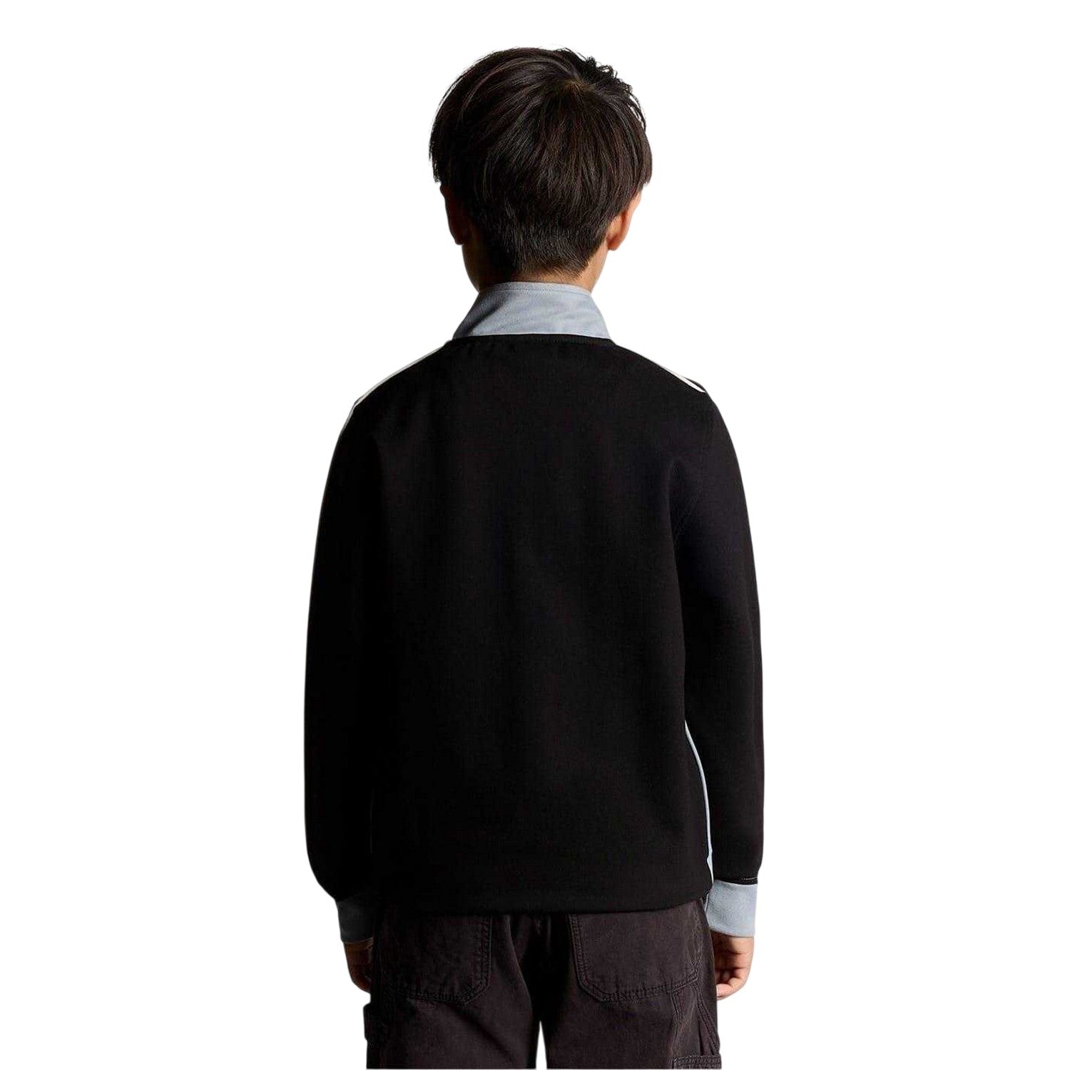 Black - Back - Lyle & Scott Childrens-Kids Colour Block Full Zip Regular Track Jacket