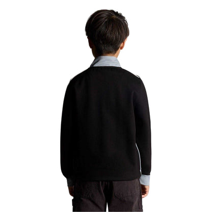Black - Back - Lyle & Scott Childrens-Kids Colour Block Full Zip Regular Track Jacket
