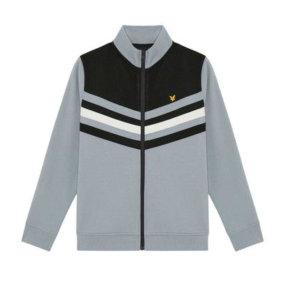Black - Front - Lyle & Scott Childrens-Kids Colour Block Full Zip Regular Track Jacket