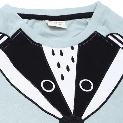 Sage - Side - Lilly & Sid Childrens-Kids Badger Raglan T-Shirt