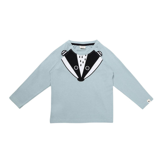 Sage - Front - Lilly & Sid Childrens-Kids Badger Raglan T-Shirt