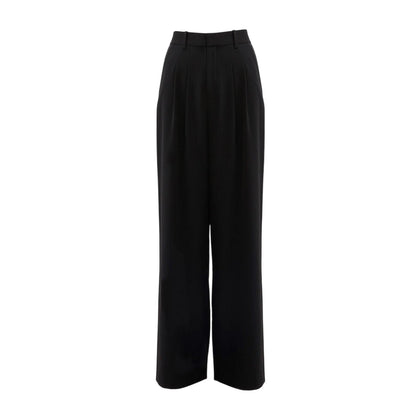 Blackout - Back - French Connection Womens-Ladies Harry Pleated Wide Leg Suit Trousers