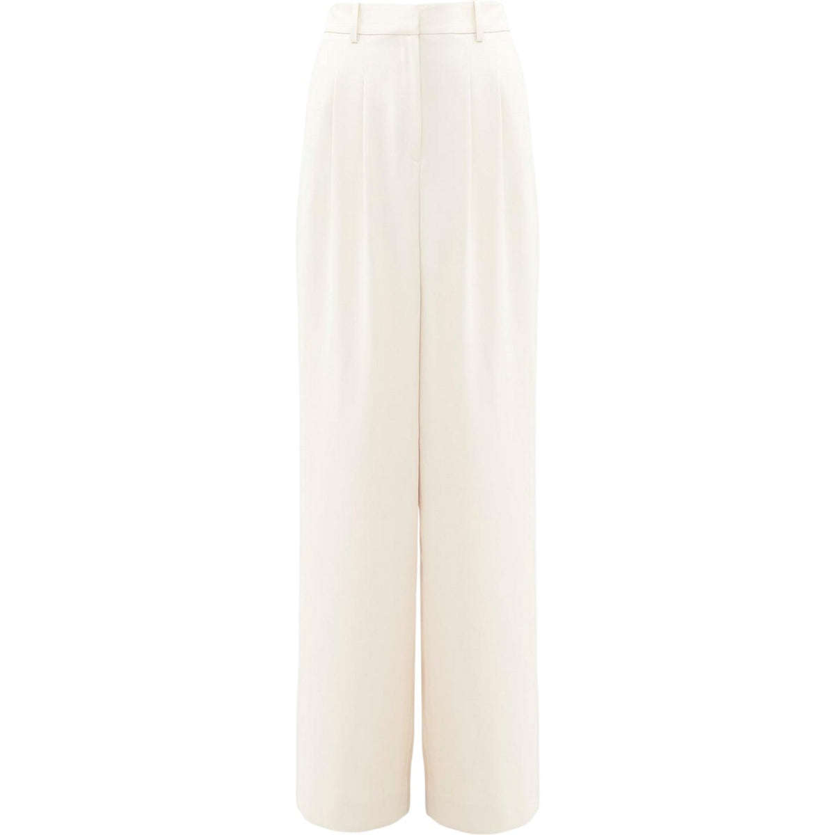 Cream - Front - French Connection Womens-Ladies Harry Pleated Wide Leg Suit Trousers