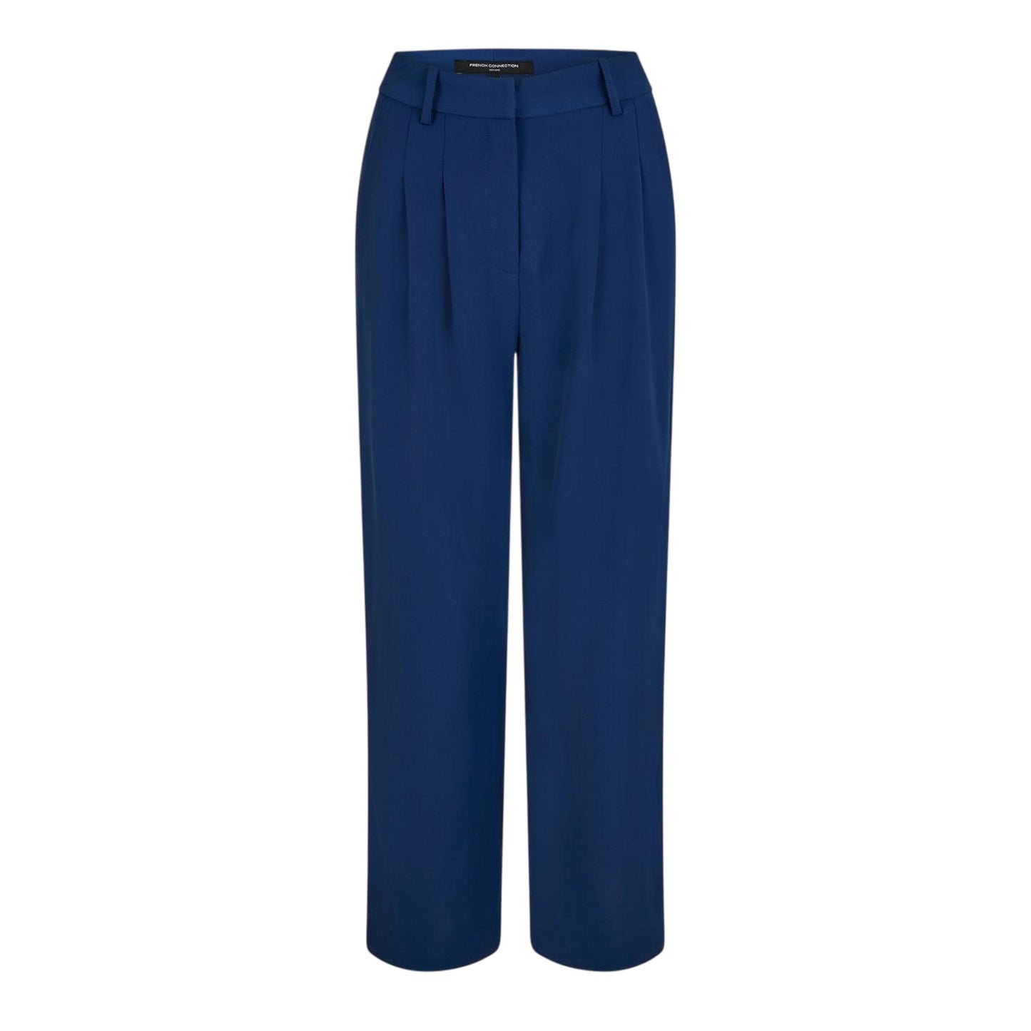 Midnight Blue - Front - French Connection Womens-Ladies Harry Pleated Wide Leg Suit Trousers