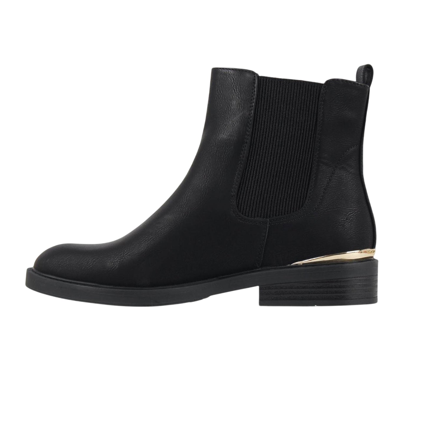 Black - Back - Miso Womens-Ladies Clip Block Heel Ankle Boots