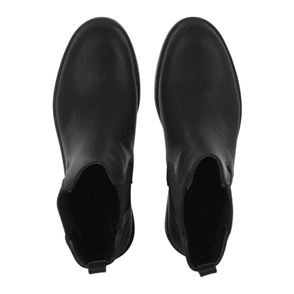 Black - Side - Miso Womens-Ladies Clip Block Heel Ankle Boots
