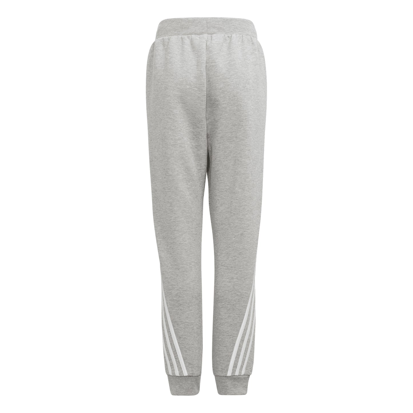 Grey - Back - Adidas Childrens-Kids Future Icons 3 Stripes Tapered Leg Jogging Bottoms
