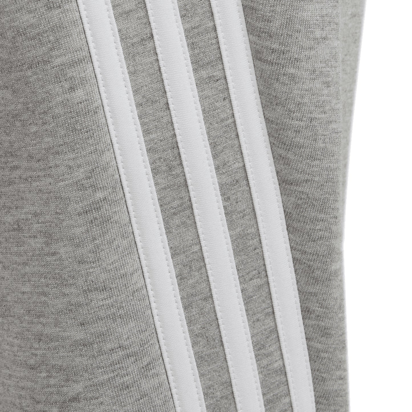 Grey - Side - Adidas Childrens-Kids Future Icons 3 Stripes Tapered Leg Jogging Bottoms