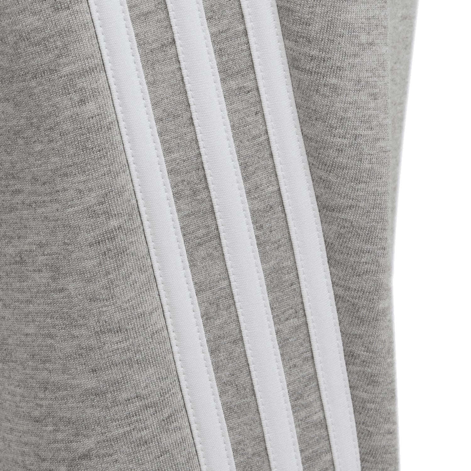 Grey - Side - Adidas Childrens-Kids Future Icons 3 Stripes Tapered Leg Jogging Bottoms