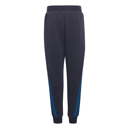 Navy - Back - Adidas Childrens-Kids Future Icons 3 Stripes Tapered Leg Jogging Bottoms