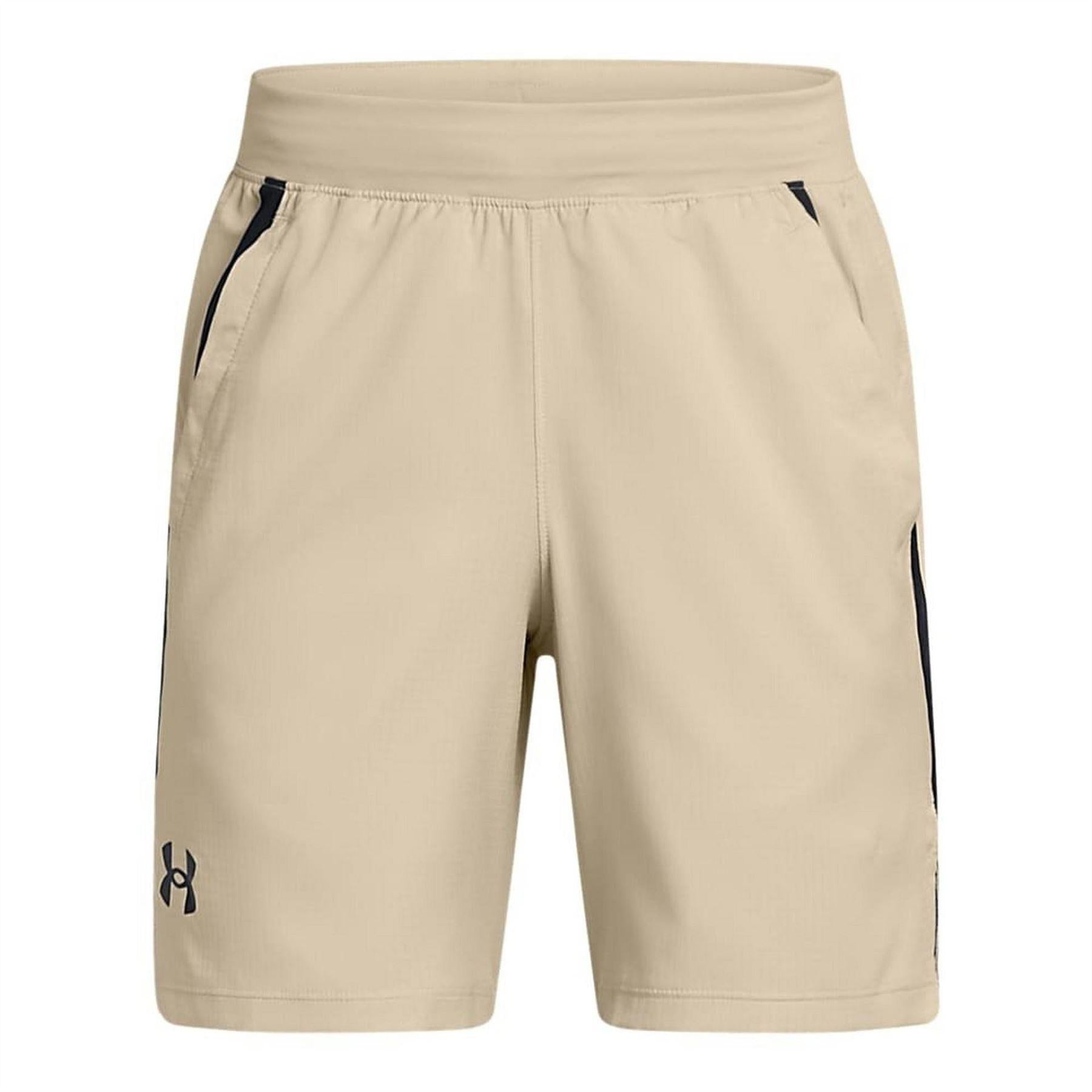 Brown - Front - Under Armour Childrens-Kids Textured Logo Shorts