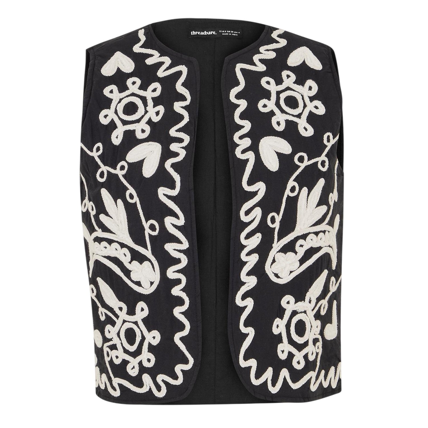 Black - Front - Threadbare Womens-Ladies Tulsi Regular Gilet