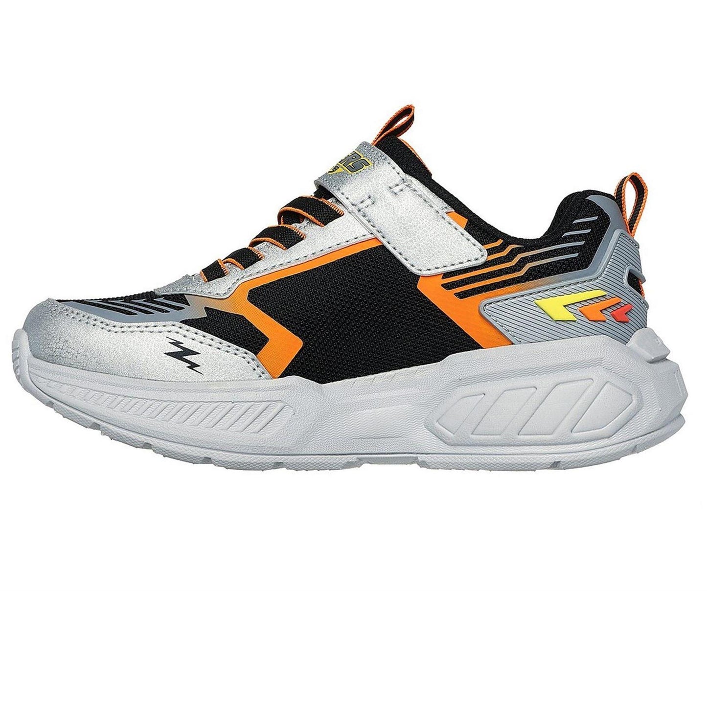 Silver-Black - Back - Skechers Childrens-Kids Storm Light Up Trainers