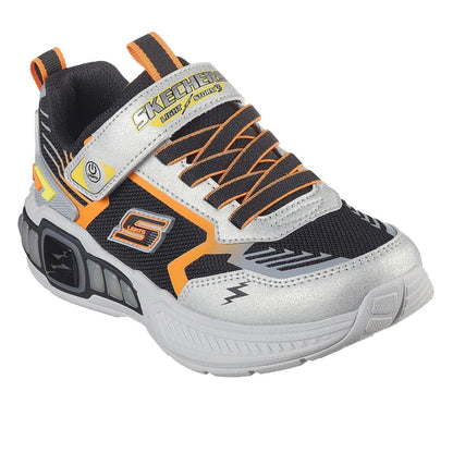Silver-Black - Pack Shot - Skechers Childrens-Kids Storm Light Up Trainers