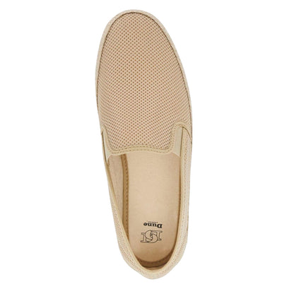 Beige - Side - Dune London Mens Ferdo Textured Flat Espadrilles