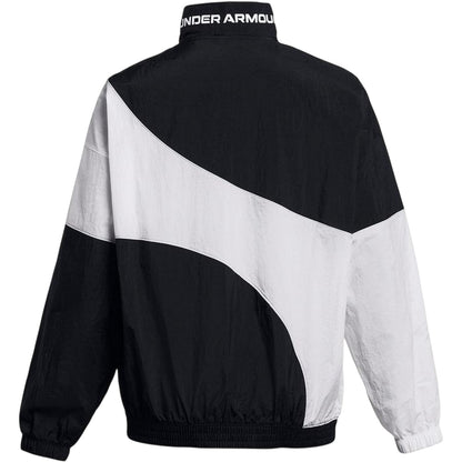 Black - Back - Under Armour Womens-Ladies Legacy Crinkled Jacket