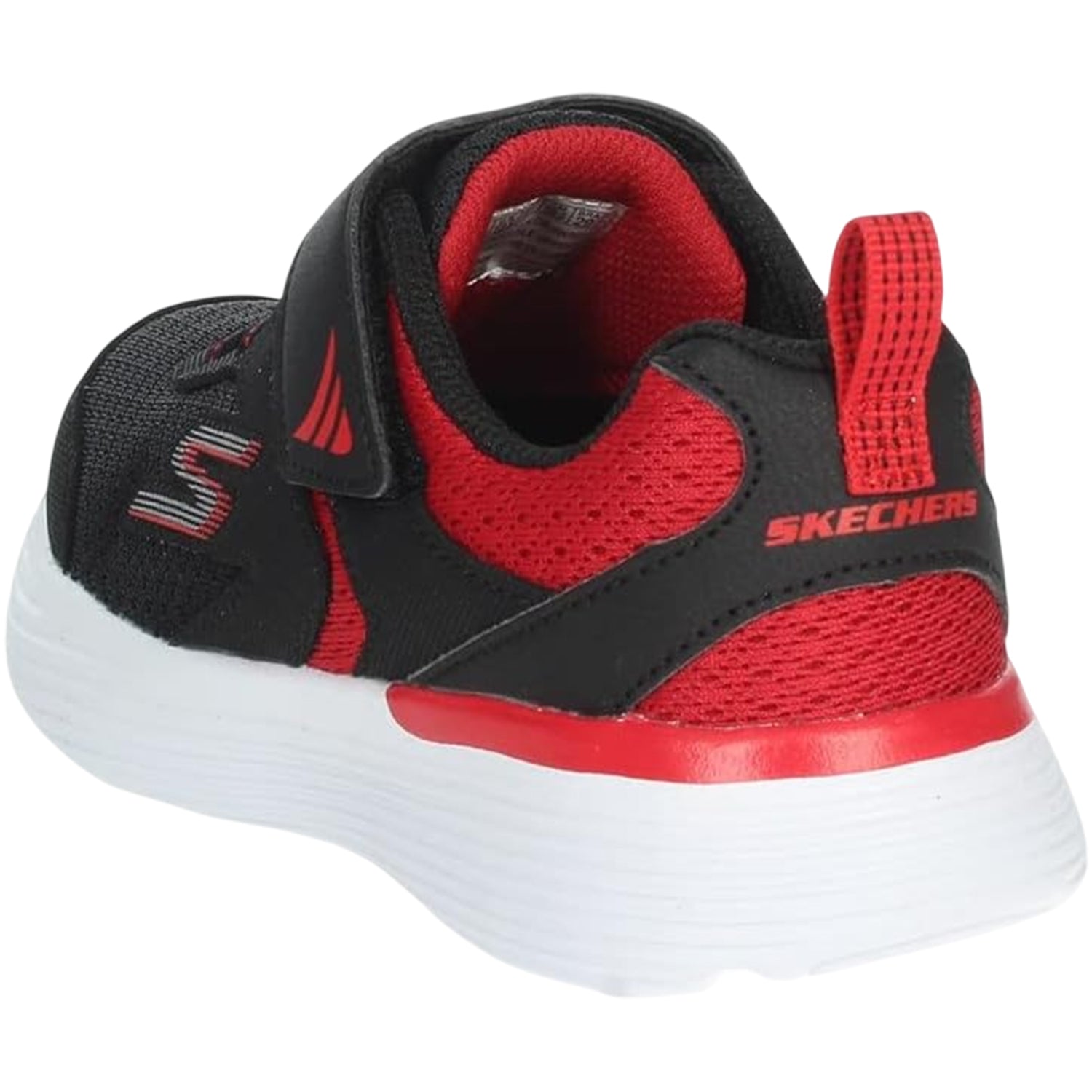 Black-Red - Back - Skechers Childrens-Kids Low Cut Trainers