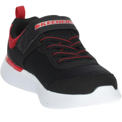 Black-Red - Lifestyle - Skechers Childrens-Kids Low Cut Trainers