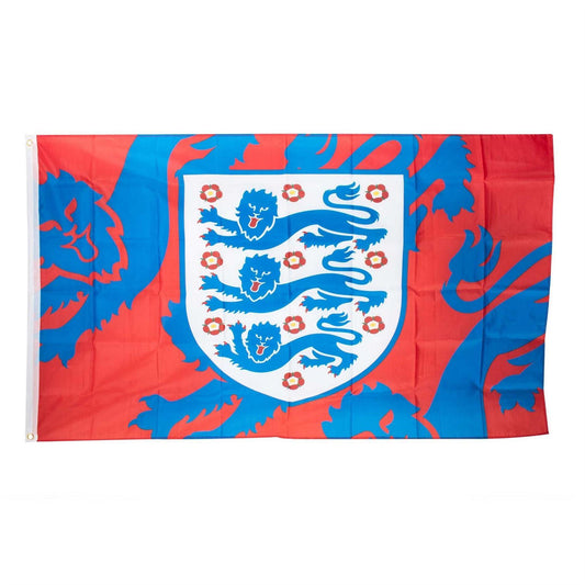 Red-Blue - Front - England FA Three Lions Flag